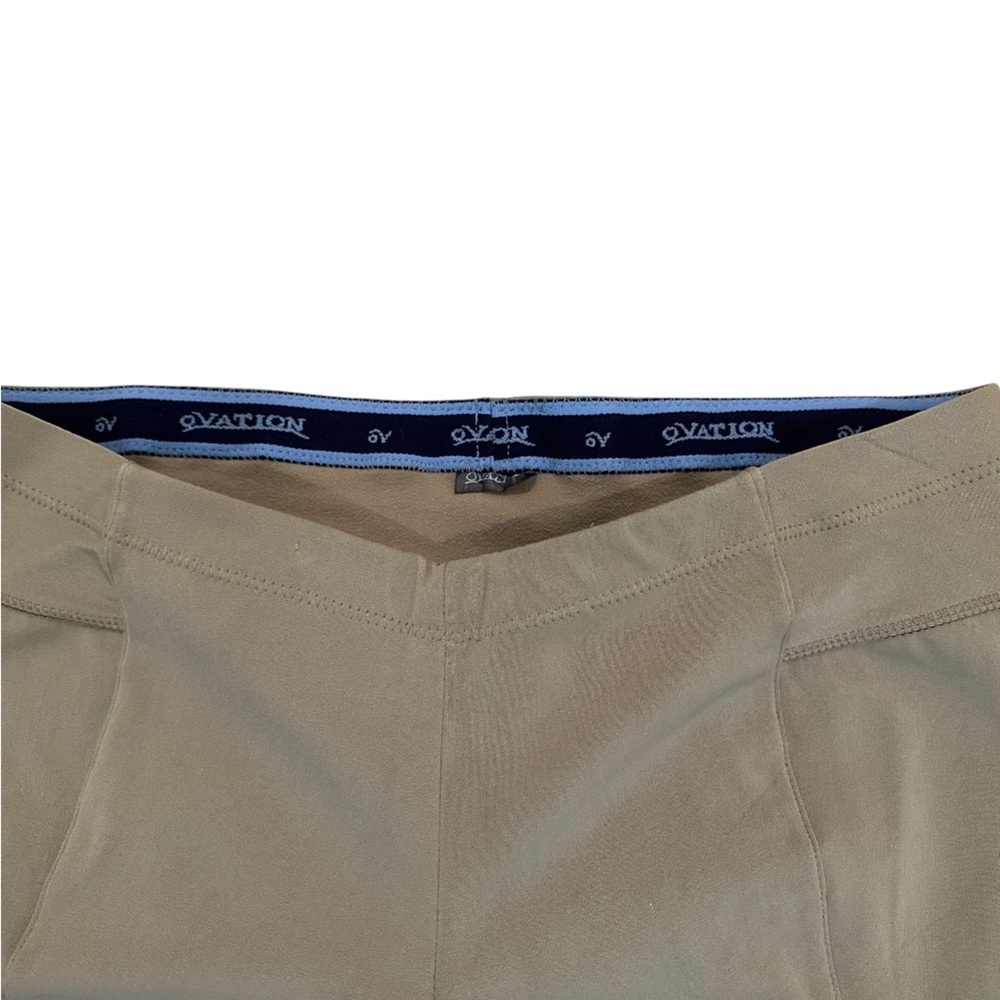 Ovation Women’s 34R Equestrian Tan Khaki Horseback Riding Patch Breeches Pants - Picture 2 of 3